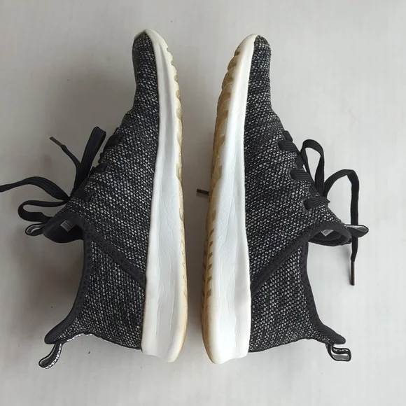 Adidas Cloud Foam Memory Footbed Lightweight Athletic Sneakers 7 Black White - Picture 11 of 14